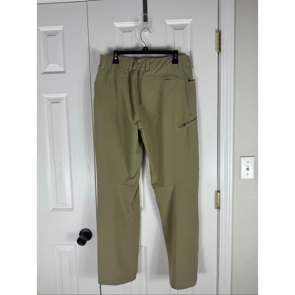 Rei Mens Beyonder Lightweight Hiking Pants Khaki Taper Size 32L
